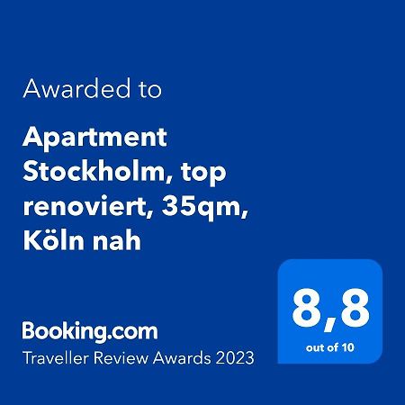 Apartment Stockholm, Top Renoviert, 35Qm, Koeln Nah Bergisch Gladbach Eksteriør billede