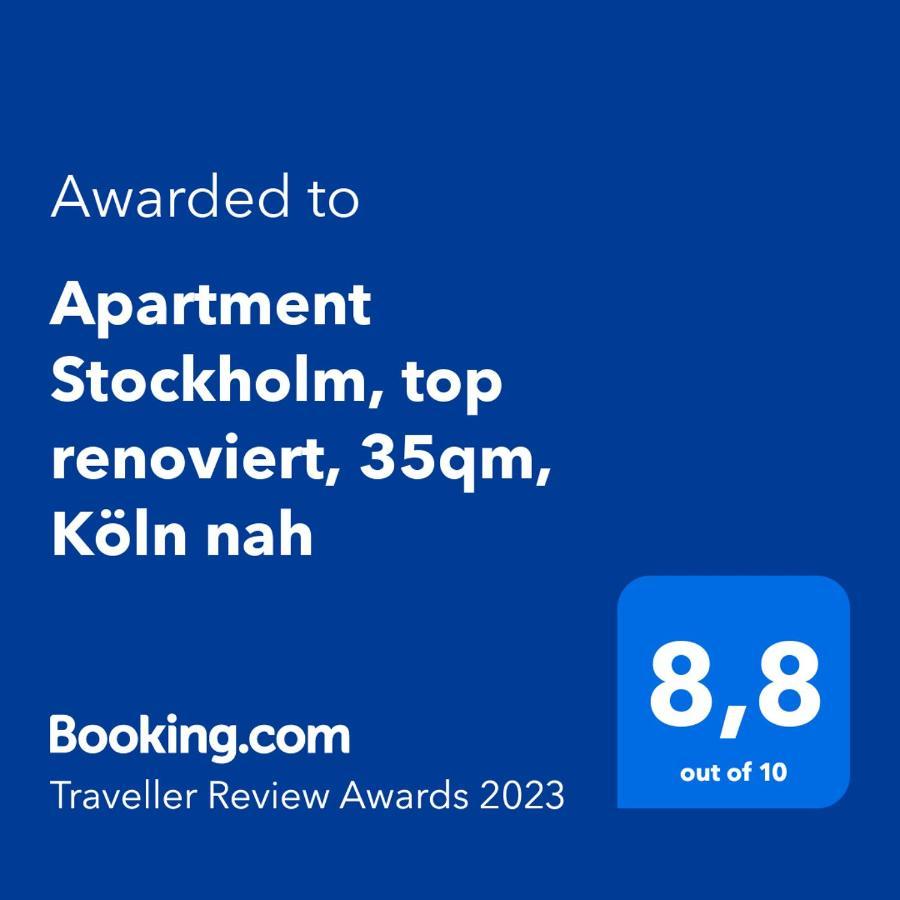 Apartment Stockholm, Top Renoviert, 35Qm, Koeln Nah Bergisch Gladbach Eksteriør billede